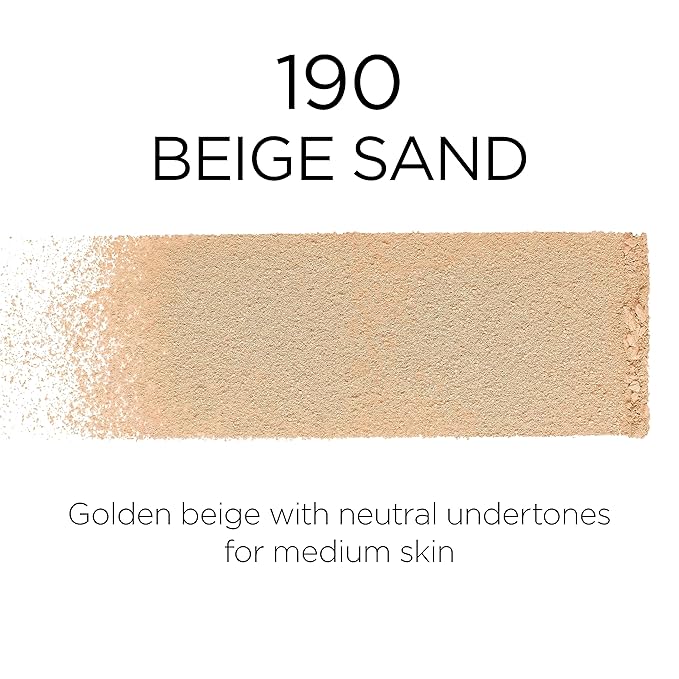 L'Oreal Paris Makeup Infallible Fresh Wear Foundation in a Powder, Up to 24H Wear, Waterproof, Beige Sand, 0.31 oz.