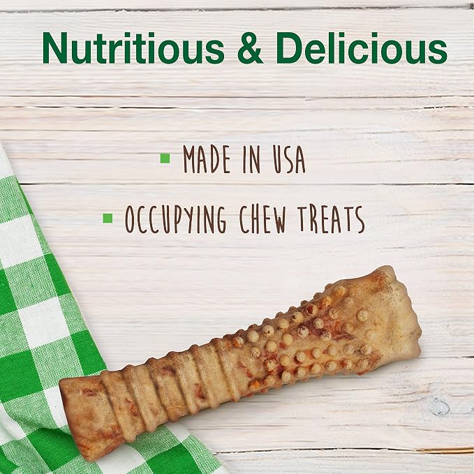 Nylabone Healthy Edibles Dog Treats, Turkey & Apple Flavor, X-Large | Natural dog chews, occupying & long lasting dog treats, made in the USA, with real turkey, dog bones for large dogs 50+ lbs
