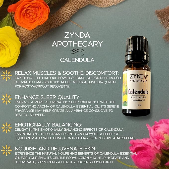 Calendula Essential Oil Pure and Natural, 100% Uncut Pure Essential Oil - 10ml