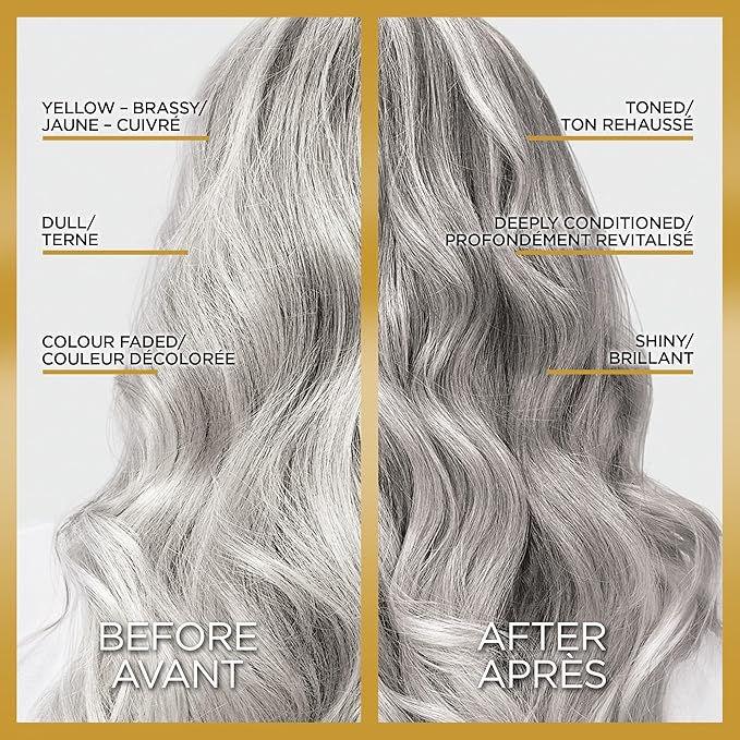 L’Oreal Paris Le Color Gloss One Step In-Shower Toning Hair Gloss, Neutralizes Brass, Conditions & Boosts Shine, Silver, 4 Ounce