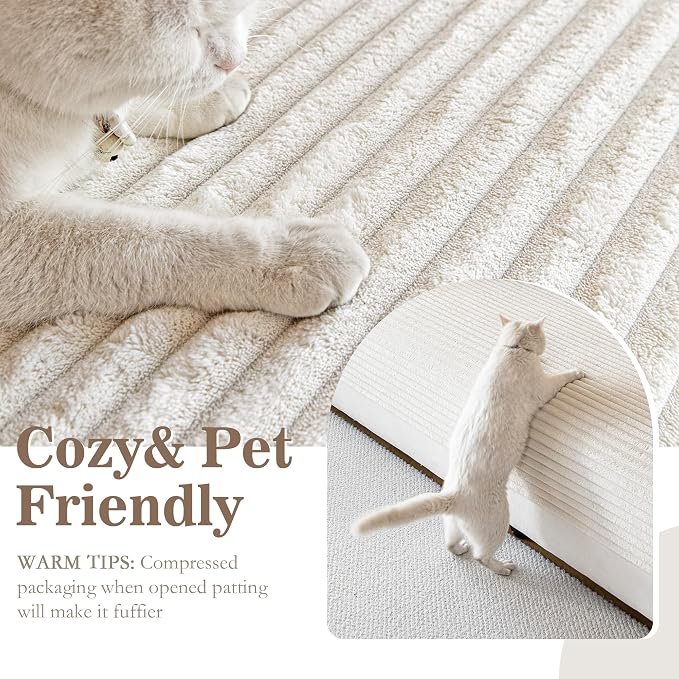MYSKY HOME 100% Waterproof Couch Cover for Dogs Washable, Non Slip Couch Covers for 2 Cushion Sofa Pet Friendly, Thick Soft Sofa Covers Slipcovers Blanket Dog Bed Cover, Cream, 35"x63"