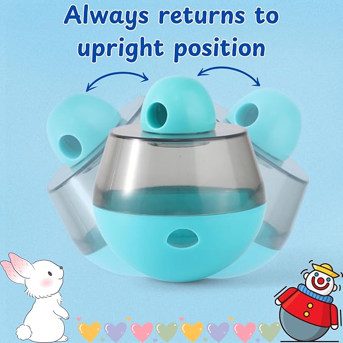 Ferret Treat Ball Interactive Toy Balls for Small Animal, Enrichment Toys Ferrets Dry Food Ball for Ferrets Guinea Pig Rat Chinchilla Hedgehog Bunny, Pet Ferret Accessories (XL, Wiggle)