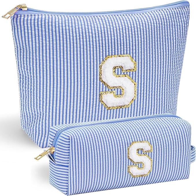 YOOLIFE Christmas Gifts For Teenage Girls Stocking Stuffers For Teen Girls Initial Makeup Bag | Cosmetic Travel Toiletry Bag | 9 10 11 12 13 14 15 Years Old | Teen Girl Gifts Trendy Stuff S