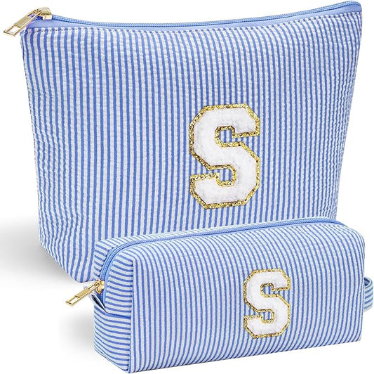 YOOLIFE Christmas Gifts For Teenage Girls Stocking Stuffers For Teen Girls Initial Makeup Bag | Cosmetic Travel Toiletry Bag | 9 10 11 12 13 14 15 Years Old | Teen Girl Gifts Trendy Stuff S