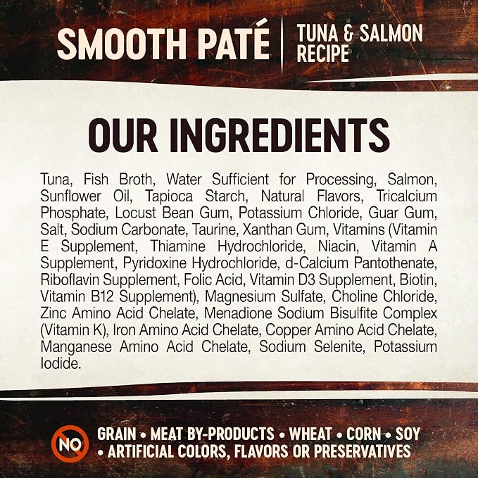 Wellness CORE Tiny Tasters Pate Adult Wet Cat Food, Natural, Protein Rich, Grain Free, Tuna and Salmon Recipe, 1.75 oz, Pack of 12 Pouches