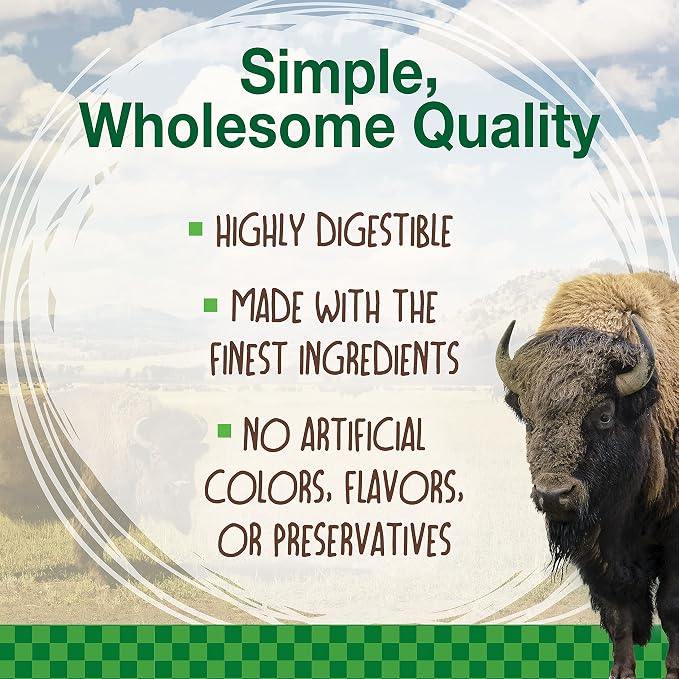 Nylabone Healthy Edibles Wild Dog Treats, Bison Flavor, Medium, 2 Count | Natural dog chew bones, made in USA, highly digestible dog chews, long lasting chews for medium dogs up to 35 lbs