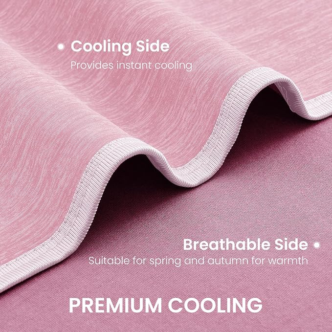 Cooling Blanket(90"x108"King Size) for Night Sweats Absorbs Heat to Keep Adults Cool on Warm Nights, Q-Max 0.5 Cooling Blankets for Hot Sleepers, Ultra-Cool Lightweight Blanket for Bed | Absorbs Heat Cold Summer Blanket for Night Sweats & Menopause Q-M...