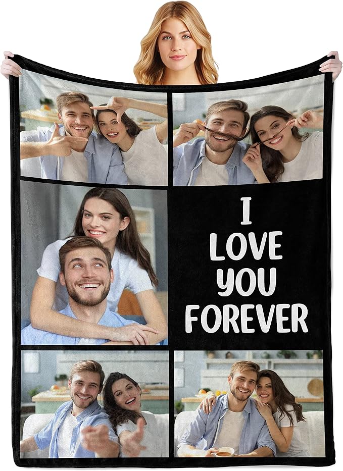 Personalized Fathers Day Birthday Gifts for Husband Dad, Custom Blanket | Dad Christmas Unique Gifts from Daughter Son Wife, Fathers Day Blanket Gifts, Personalized Gifts for Men, Husband, Grandpa