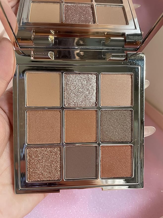 9 Colors Eyeshadow Palette, Matte & Shimmer & Glitter Eye Shadow, Highly Pigmented Silky Smooth Powder Waterproof Long Lasting Makeup Palettes. (Color 1)