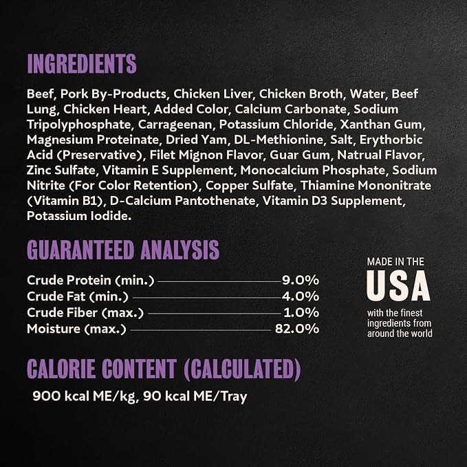 Cesar Classic Loaf in Sauce Wet Dog Food, Filet Mignon, 3.5 oz, 24 Count | Made in USA, Real beef #1 ingredient, no fillers/added sugar/artificial flavors, use as meal or topper, easy peel trays