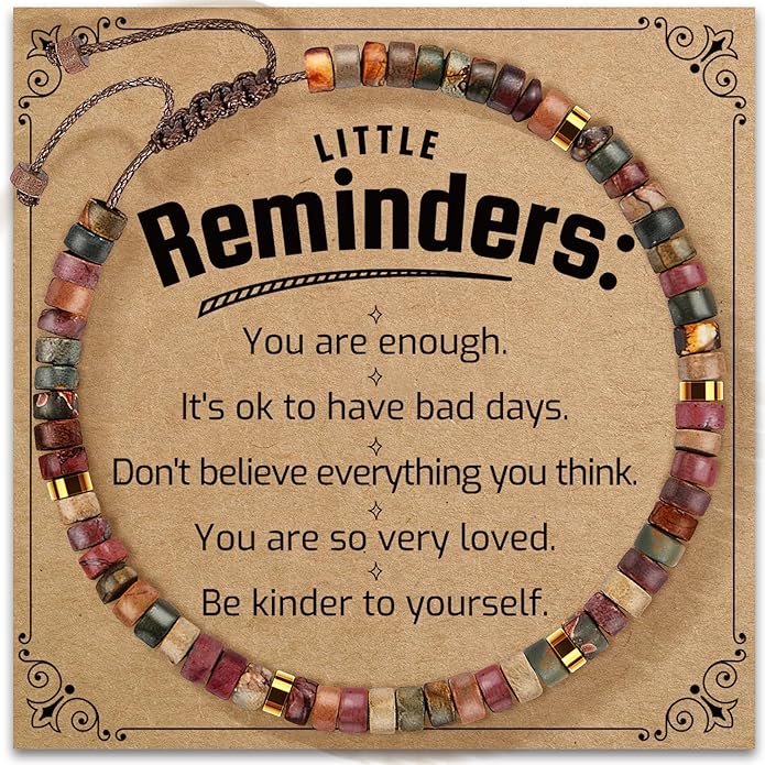 Inspirational Gifts Bracelets for Women: Valentines Mothers Day Birthday Gifts for Women Friends Sister Mom - Healing Natural Stone Beads Bracelets Thinking of you Get Well Soon Gift for Women