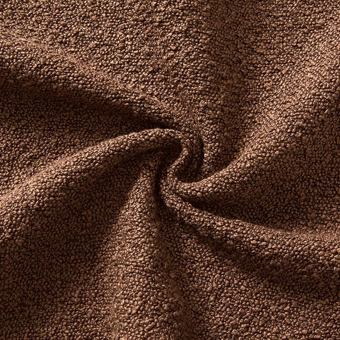 MIULEE 20x20 Decorative Lumbar Boucle Couch Pillow Covers Chestnut Brown | Set of 2 Textured Neutral Fall Autumn Throw Pillow Covers, Accent Solid Pillowcases, Sofa Living Room Home Decor