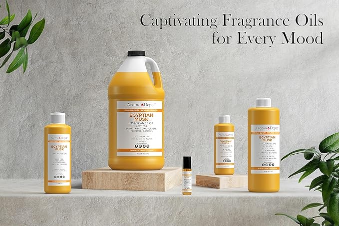 Aroma Depot Egyptian Musk Perfume/Body Oil (7 Sizes) Our Interpretation, Premium Quality Uncut Fragrance Oil Musk Scent (4 Ounce Plastic Bottle (120ml))