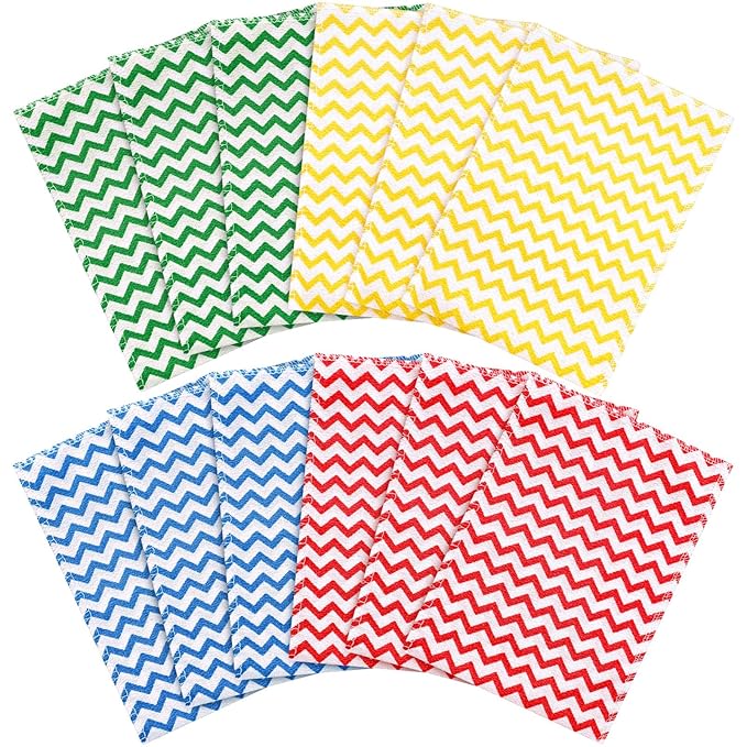Tatuo 12 Pieces Korean Exfoliating Mitt Glove Italy Towel Body Skin Scrubber Exfoliating Scrubber for Remove Dead Skin Washcloth Korean(Small,Green, Red, Yellow, Blue)