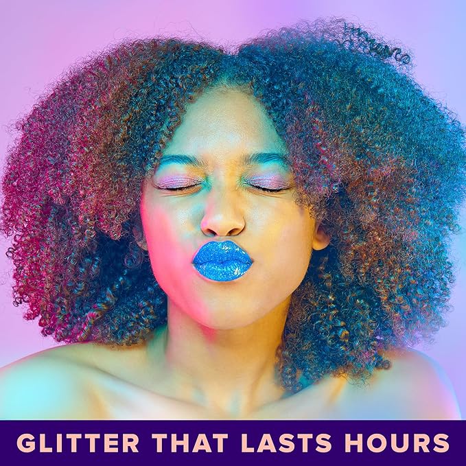 UNICORN SNOT Quiet Riot Glitter Lip Duo | 2-in-1 Set: Matte Lipstick & Plastic-Free Glitter | 0.15oz Purple Lipstick & 0.16oz Gloss, Astro