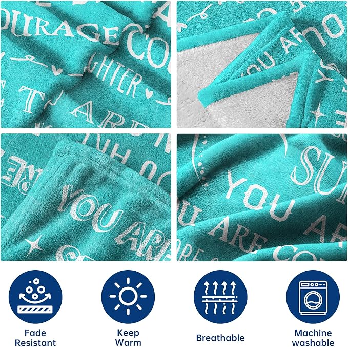 Gift for Women- Get Well Blanket, Inspirational Gift for Women | Feel Better After Surgery Present for Sick Women, Thinking of You Gifts for Mom Daughter Grandma Friend Sister, 60'' x 50''