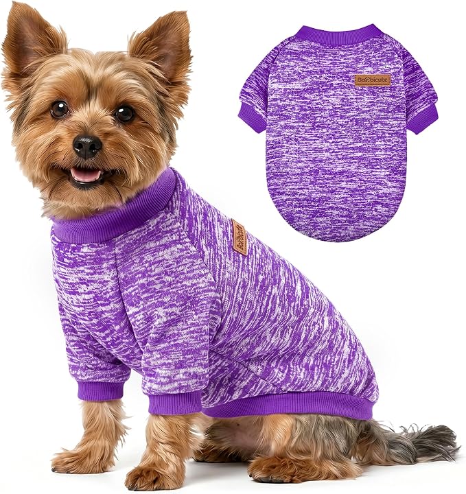 1 Pack Dog Sweaters for Small Dogs Girl Boy Winter Fleece Clothes Warm Soft Dog Sweatshirt Outfit for Dogs Cats Pet Apparel
