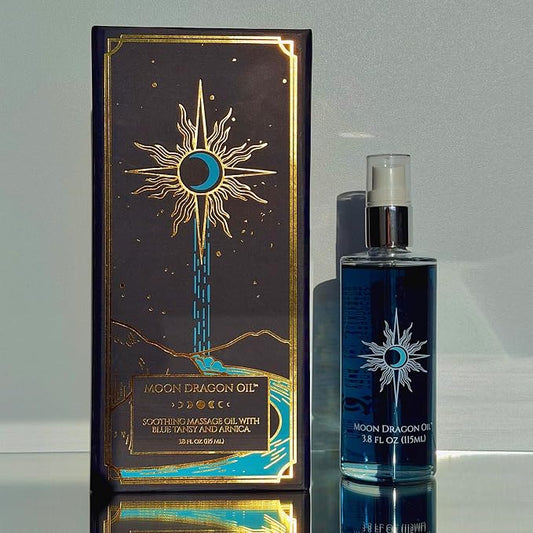 Moon Dragon Oil™ - Massage Oil with Blue Tansy and Arnica by Dr. Brenda Mondragon D.C