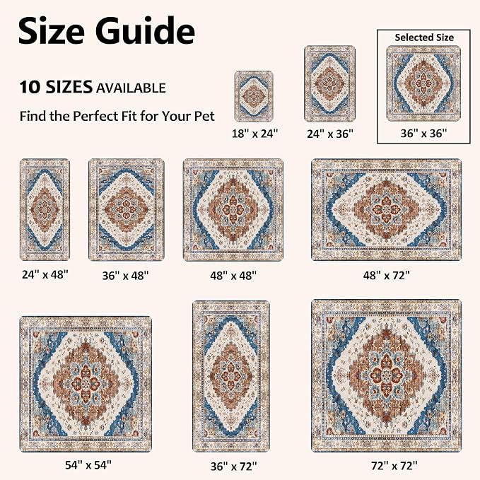Washable Pee Pads for Dogs, Reusable Puppy Potty Training Pads, Ultra-Absorbent Thick Waterproof Leak-Proof Non-Slip Pads & Mat for Crate, Playpen, Floor, Whelping & Housebreaking , 2 Pack 36"x36"