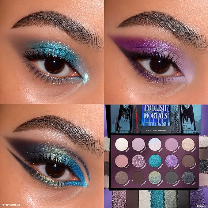 ColourPop x Haunted Mansion Foolish Mortals Eyeshadow Palette - Eye Makeup Palette with Matte, Metallic, Matte Sparkle & Pearlescent Finishes - High-Pigment, Long Lasting Formula (0.58 oz)