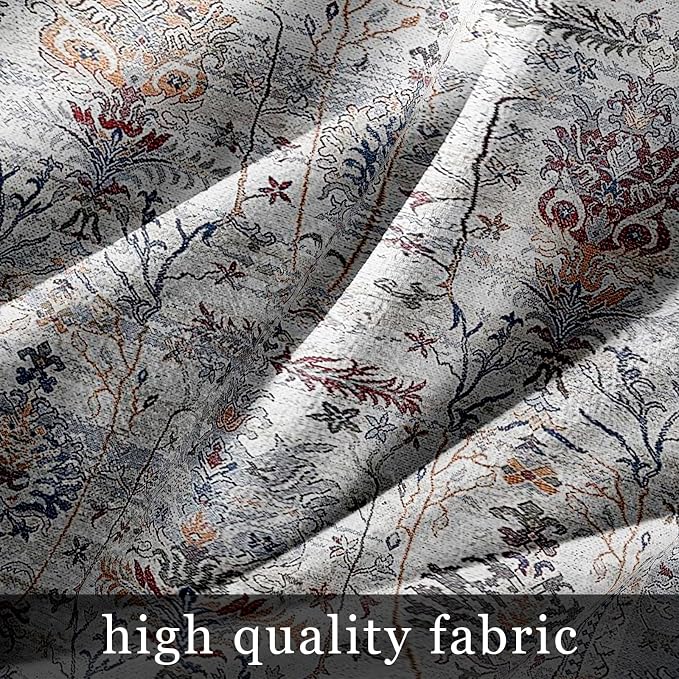 Boho Throw Pillow Covers 12x20 inch Set of 2,Soft Pillowcases Bohemia Carpet Printing Pattern Decorative Sofa Living Room Bed Rectangle Pillow Case Cushion Cover-Gray Flower