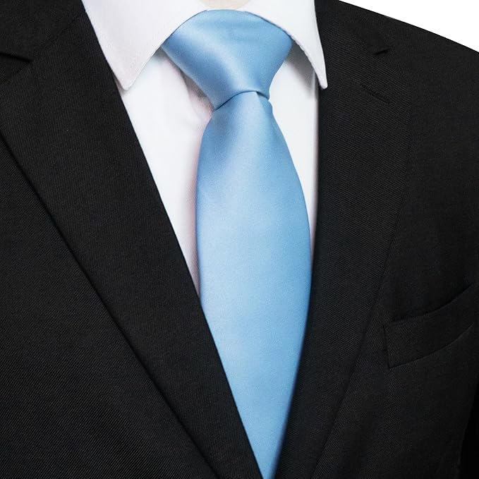 JEMYGINS Solid Color Tie Mens Necktie for Business and Wedding