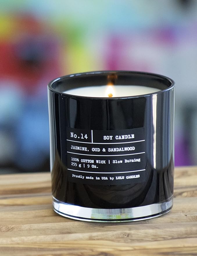 Lulu Candles | After Dark - Teak & Mahogany | Luxury Scented Soy Jar Candle | Hand Poured in The USA | Highly Scented Candles for Home Fragrance & Decor (9 Oz.)