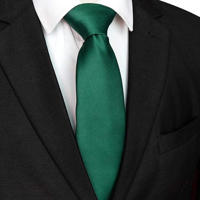 JEMYGINS Solid Color Tie Mens Necktie for Business and Wedding
