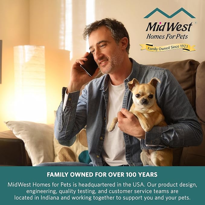 MidWest Homes for Pets QuietTime Dog Bed - Gray Faux Fur Bolster, Ultra-Soft and Machine Washable, Fits 24-Inch Crates and Carriers, for Small Breed Dogs