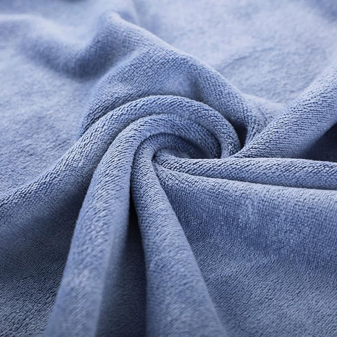 Microfiber Gym Towels Bigger Size Super Soft for Exercise Fitness, Sports, Workout, 380-GSM 15-Inch x 31-Inch Quick-Drying Towels (3 Pack, Blue)