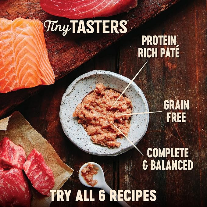 Wellness CORE Tiny Tasters Pate Adult Wet Cat Food,Natural,Protein-Rich,Grain Free,1.75 Ounce Pouch (Chicken & Beef),(Pack of 24)