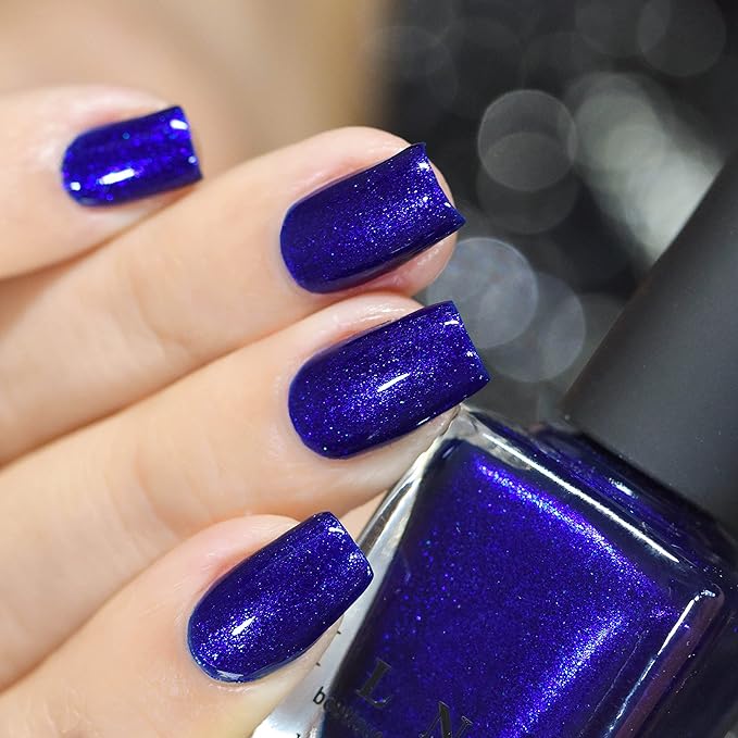 ILNP Midnight Kiss - Rich Cobalt Blue Shimmer Nail Polish