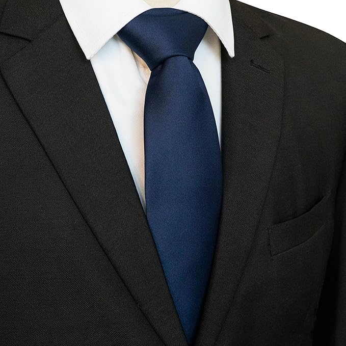 JEMYGINS Solid Color Tie Mens Necktie for Business and Wedding