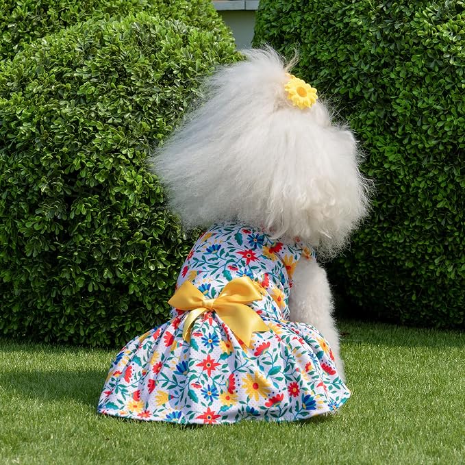 CuteBone Dog Mesh Dress Puppy Sundress Pet Outfit Summer Fashion for Small Dogs Girl Cat Clothes