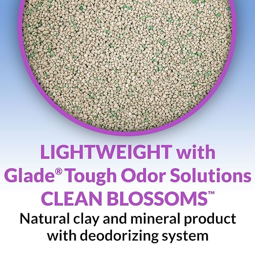 Purina Tidy Cats Light Weight, Low Dust, Clumping Cat Litter, LightWeight Glade Clean Blossoms Multi Cat Litter - 6 lb. Jug