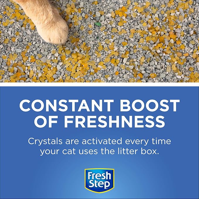 Fresh Step Cat Litter Crystals Deodorizer, Summer Breeze Scent, 70 Oz | Non-toxic crystals, summer breeze scent, odor neutralizing, any litter box