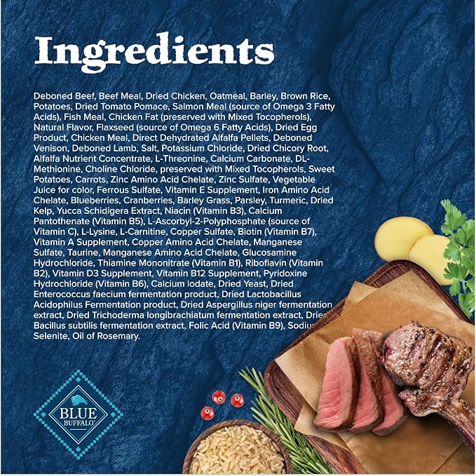 Blue Buffalo Wilderness Rocky Mountain Recipe Adult Dry Dog Food, 4.5 lb | 31g Protein, Real Beef #1 Ingredient, High Protein Red Meat with Wholesome Grains, Antioxidant-Rich Fruits & Veggies