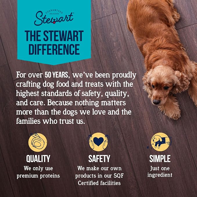 Stewart Freeze Dried Dog Treats, 100% Chicken Breast, 11.5 oz Tub | Premium Quality Raw Protein, Single Ingredient, High Protein Training Treats & Food Topper, No Refrigeration, Cat Friendly
