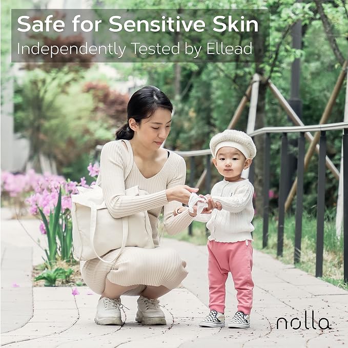 Nolla Flushable Wipes - 100% Plant-Based and Biodegradable - Soft, Unscented + Soothing Aloe and Vitamin E - For Adults and Kids 180 Count (3 Packs of 60)