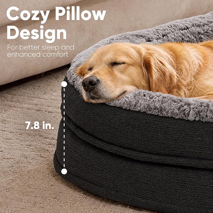 FUKUMARU X-Large Thickened Dog Couch Bed, Orthopedic, Waterproof & Washable | Heavy Duty Dog Sofa with 4" Extra-Thick Egg-Crate Foam, Relieves Joint Pressure, Fully Removable, Fits Extra-Large Dogs