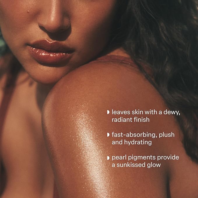 Saltair Shimmering Body Oil – Scented Dry Oil Moisturizer with Light-Reflecting Pearl Pigments – Moisturizing Glow for All Skin Types – Salt Water Vanilla, 4oz