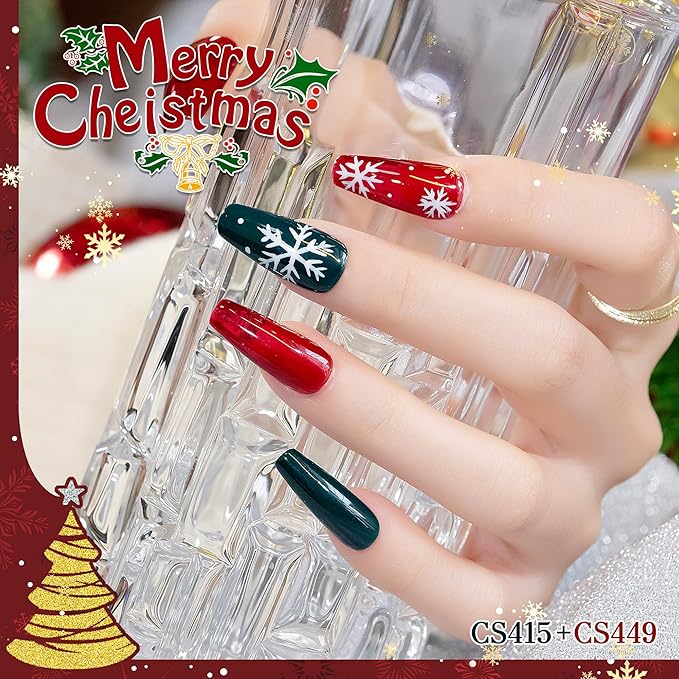 YTD Likomey Dark Emerald Green Gel Nail Polish,15ml Salon Home DIY Manicure and Pedicure Fall Winter Soak Off UV Color Varnish,CS415