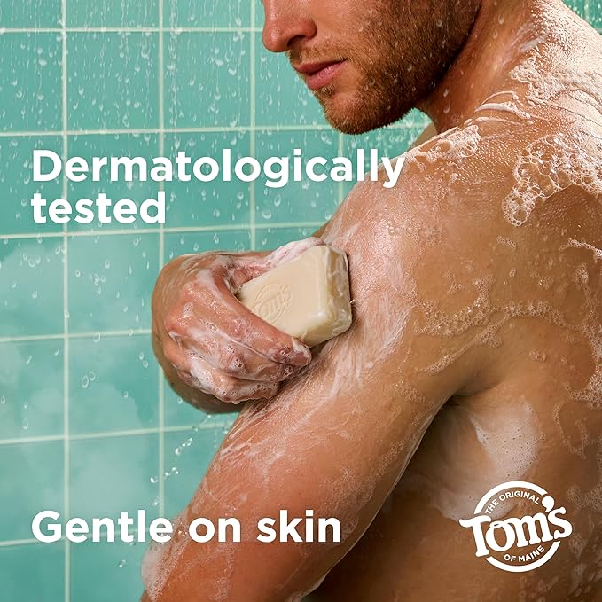 Tom’s of Maine Lemon Bergamot Natural Bar Soap with Aloe Vera, Dermatologically Tested, Paraben Free, Vegan, 5 oz, 4 pack