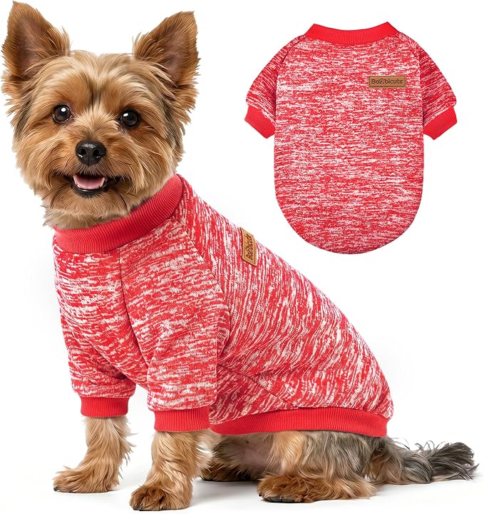 1 Pack Dog Sweaters for Small Dogs Girl Boy Winter Fleece Clothes Warm Soft Dog Sweatshirt Outfit for Dogs Cats Pet Apparel