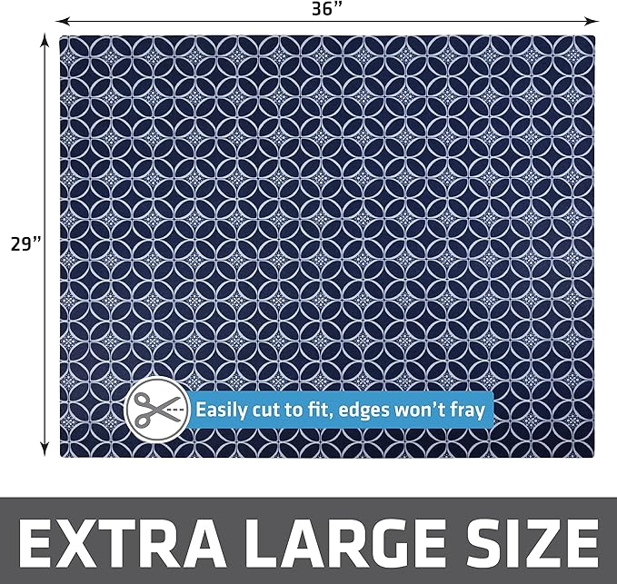 Drymate Cat Litter Box Mat, Litter Trapping Mat, Indigo, 29x36 XL | Waterproof, Urine-Proof, Absorbent, Machine Washable, Soft on Paws, Contains Mess, Protects Floors, Kitten Supplies, USA Made