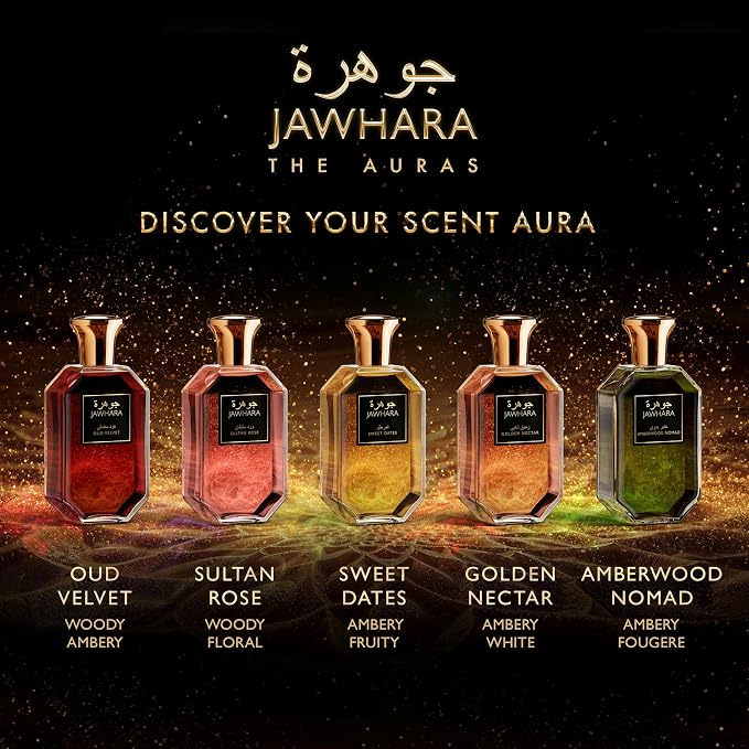 Jawhara Amberwood Nomad | Ambery Fougere Eau de Parfum 3.3 fl oz | Notes of Cardamom, Leather, Cedarwood, and Rich Amber | Long Lasting | Everyday Wear | TSA Compliant | Spicy Fragrance for Men