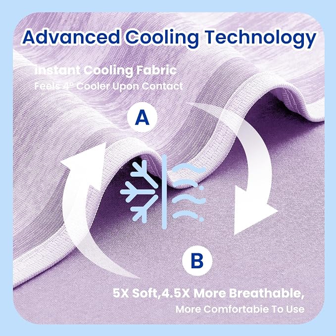 Cooling Blanket 50"x70" Summer Cooling Blanket for Hot Sleepers | Throw Size Arc-Chill Q-Max >0.45 Cool Fiber, Keeps Cool for Night Sweats, Soft Lightweight Sofa Blankets for Kid Adults