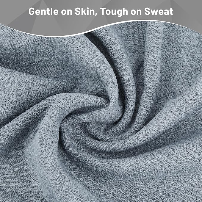 Non Slip Hot Yoga Towel with Grip Dots – Sweat Absorbent Microfiber Yoga Mat Towel for Hot Yoga, Pilates, Bikram & Fitness – 72"x24" Anti-Slip, Quick-Dry, Machine Washable