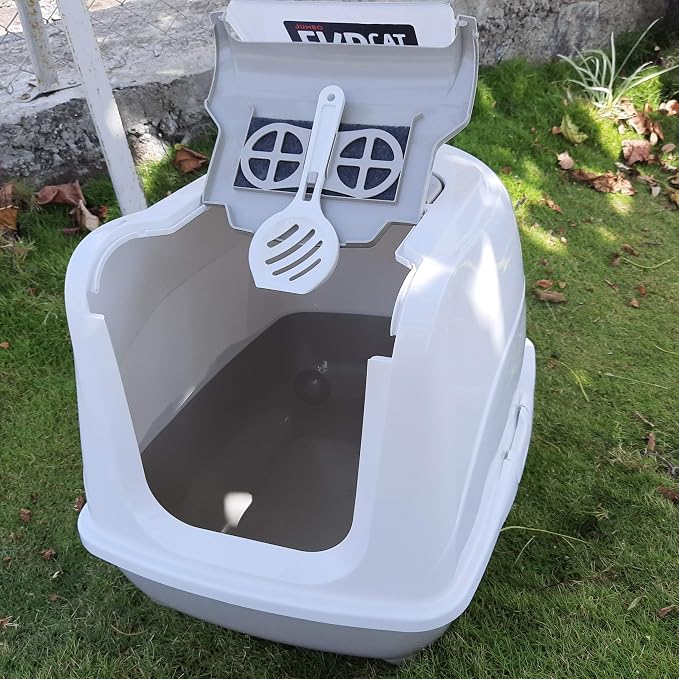 Moderna C230-0330 Easy Access for Cleaning Closed Litter Boxes,grey,Large