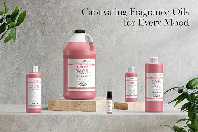 Aroma Depot 10 ml. Lick Me All Over Fragrance Oil I Perfume I Skin Oil I Scented Oil. DIY Projects Such as, Bath Bombs, Body Butters, Creams & Lotions. Few Drops in The Diffuser, Burners, or Warmers.